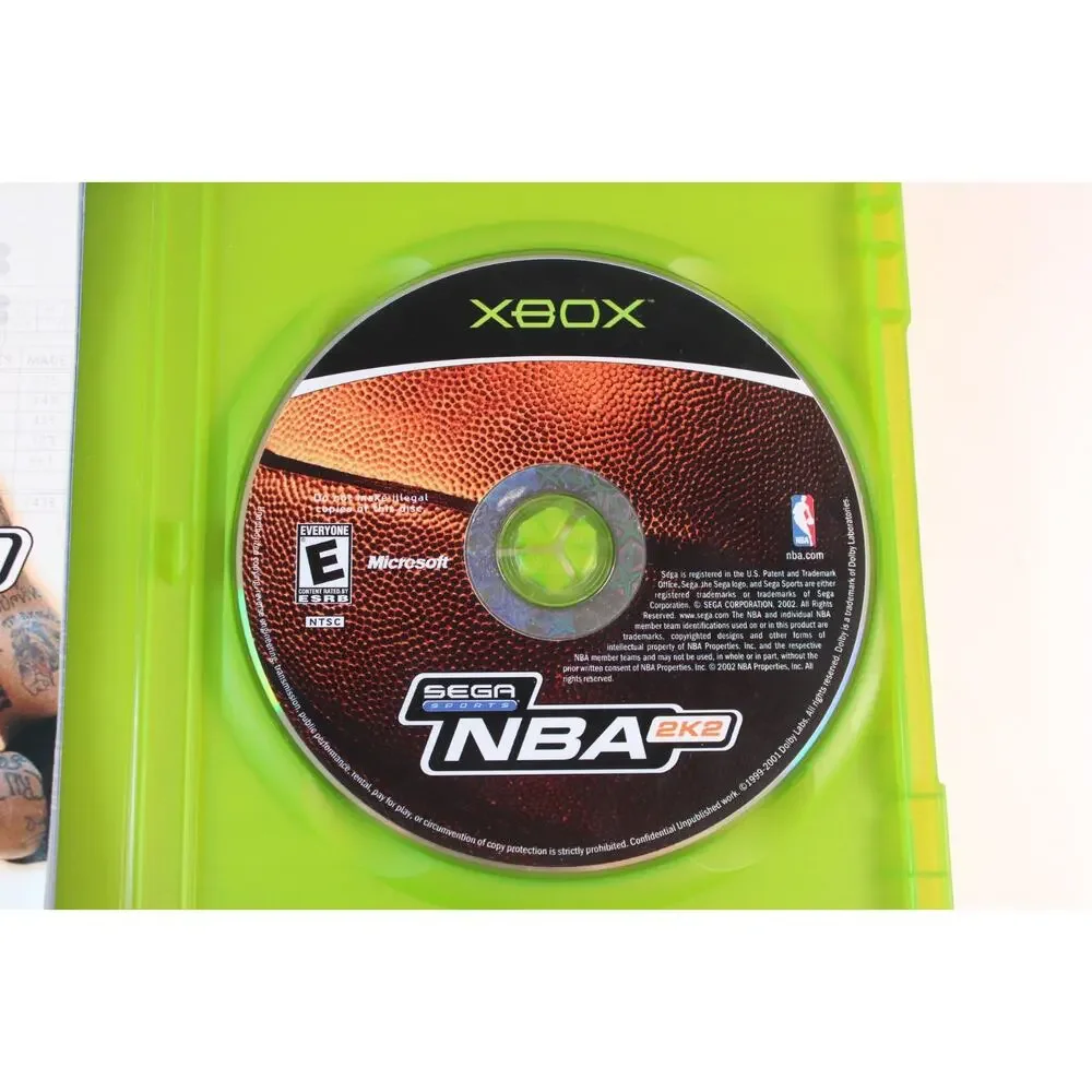 NBA 2K2 (Microsoft Xbox, 2002) W/ Manual, Tested/Works
